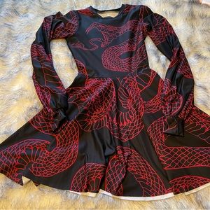 Blackmilk Venomous Bishop Skater Dress Size XS